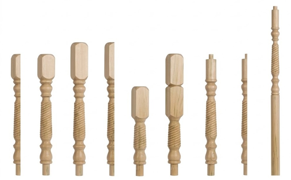 Tulip Barley Twist Newels